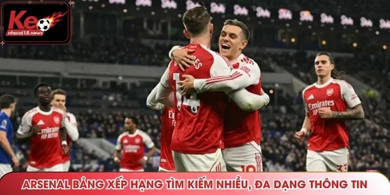 Arsenal bảng xếp hạng